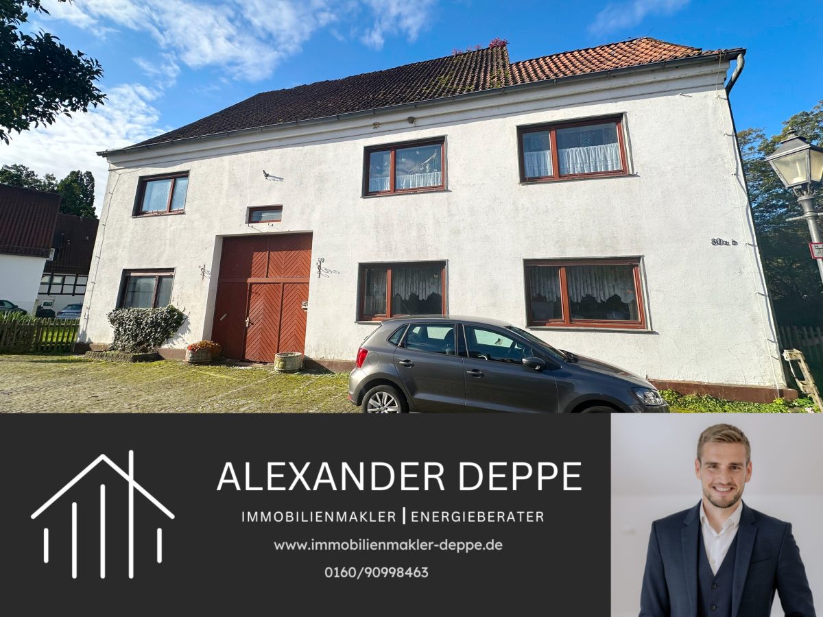 Immobilienangebot - Lügde - Alle - Chance für Visionäre: Haus mit Potenzial auf schönem Grundstück in Lügde!