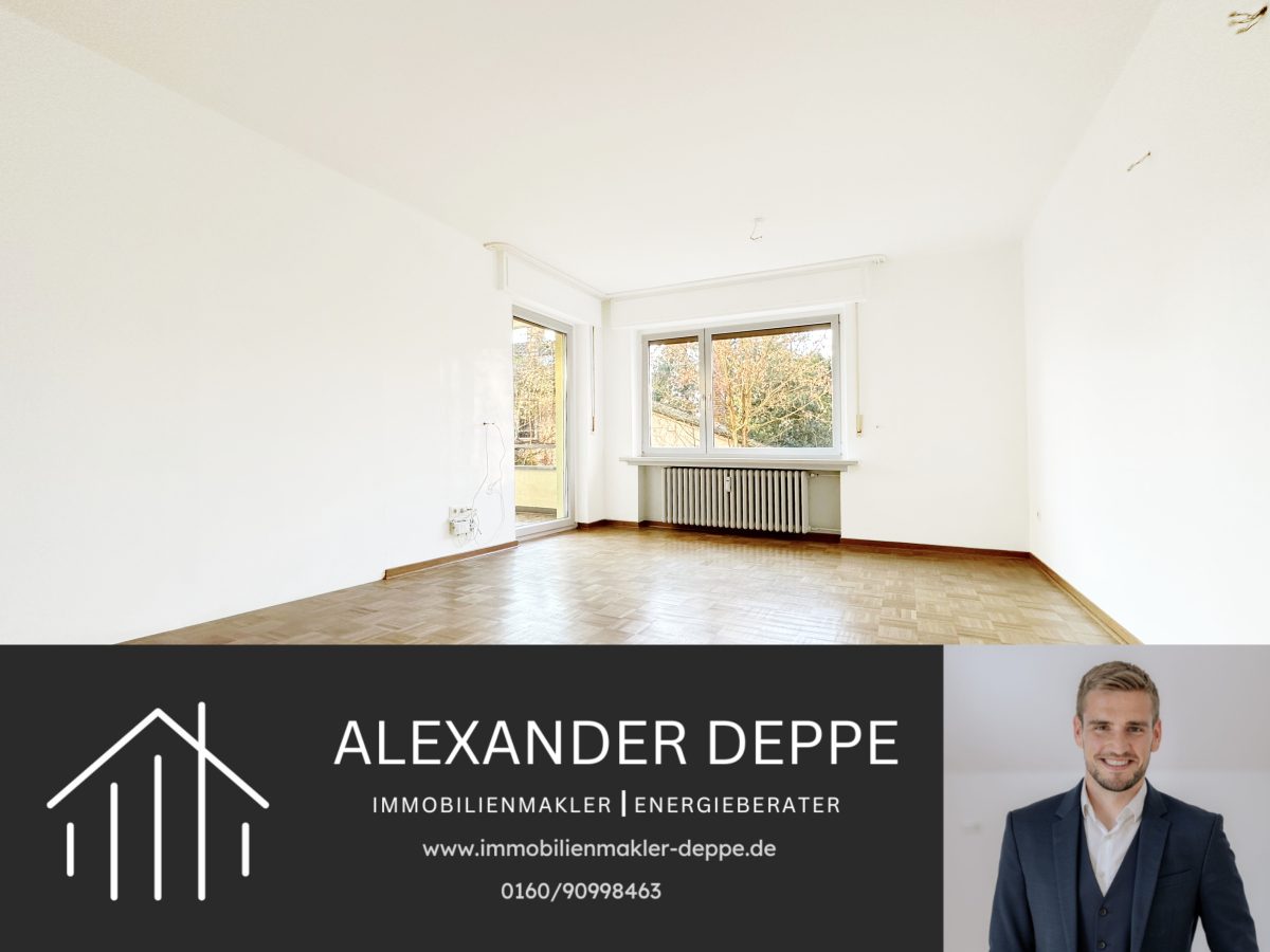 Immobilienangebot - Bad Pyrmont - Alle - Zwei Fußminuten zur Innenstadt: Gepflegte 3-Zimmerleerwohnung mit Balkon