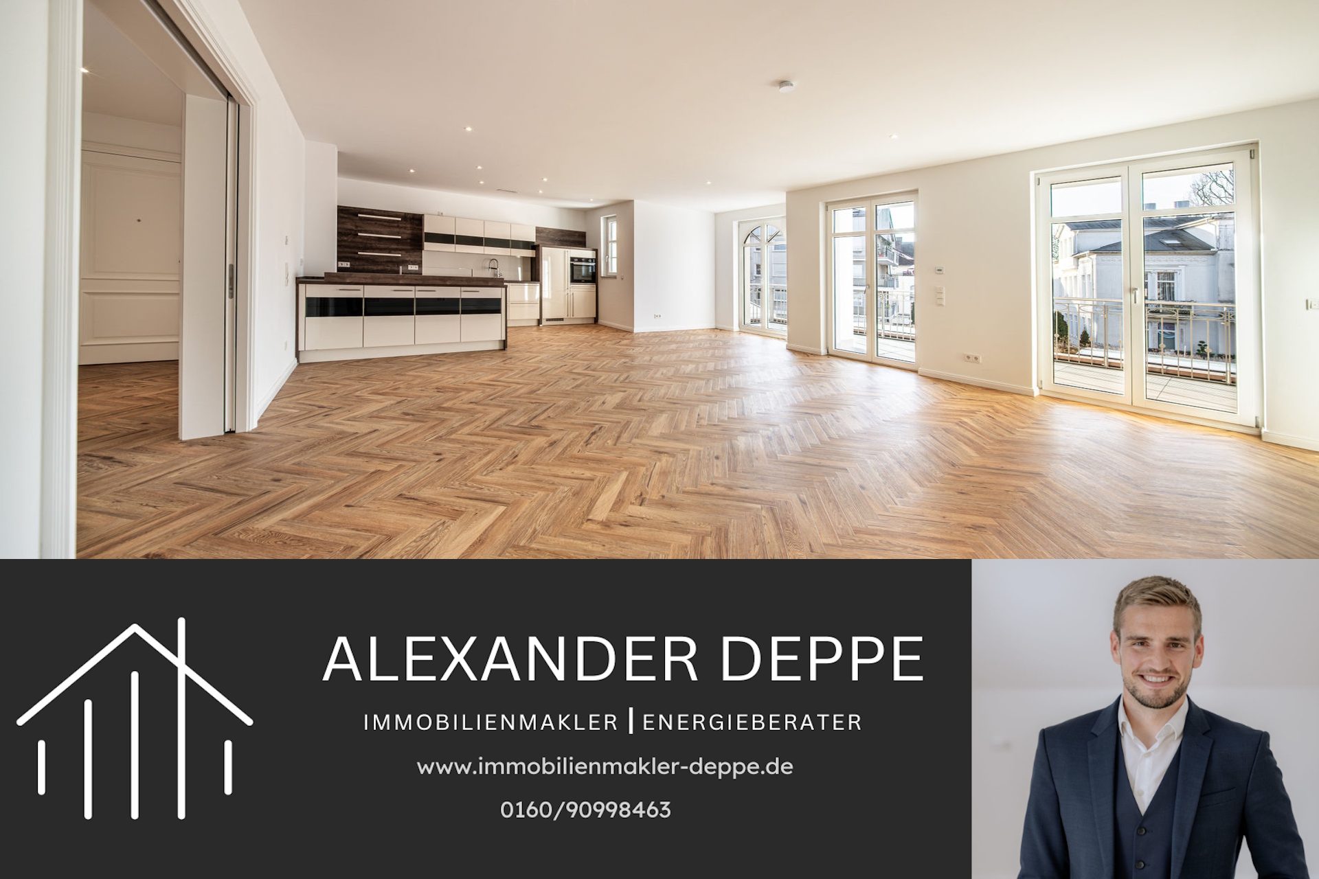Immobilienangebot - Bad Pyrmont - Alle - Diese Neubau-Mietwohnung sprengt den Rahmen des Üblichen - Wohnen am Altenauplatz - 1. OG links