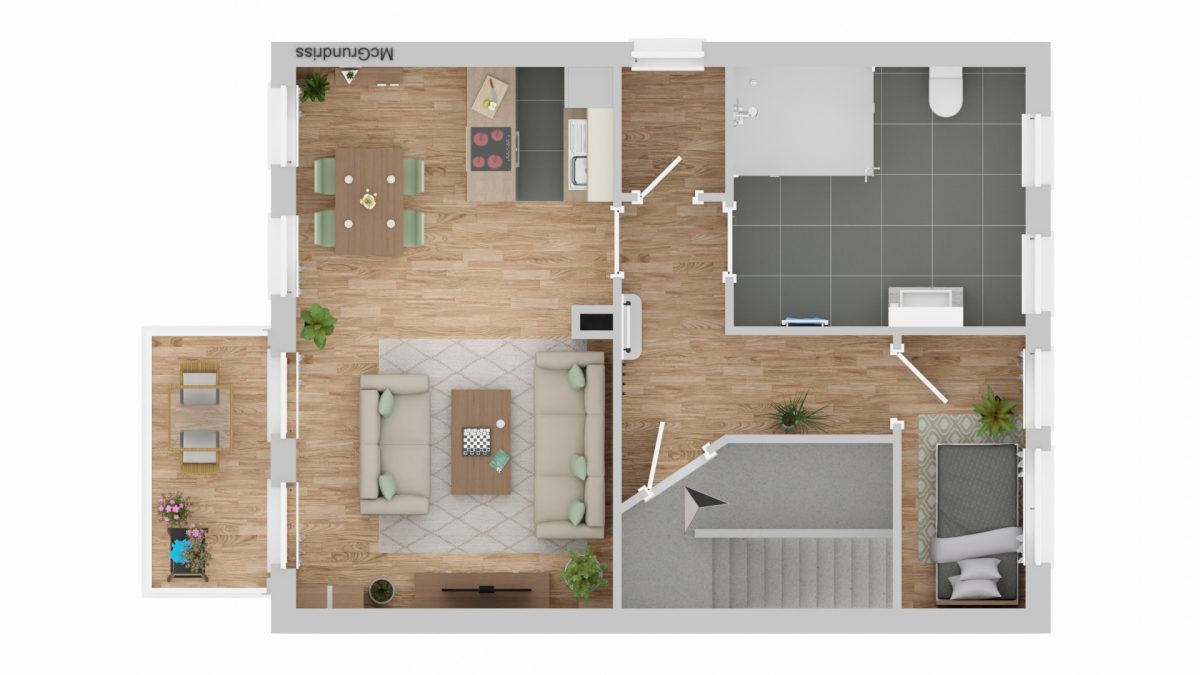 Immobilienangebot - Bad Pyrmont - Alle - Charmante Wohnung mit offenem Wohnbereich und großer Regenwalddusche