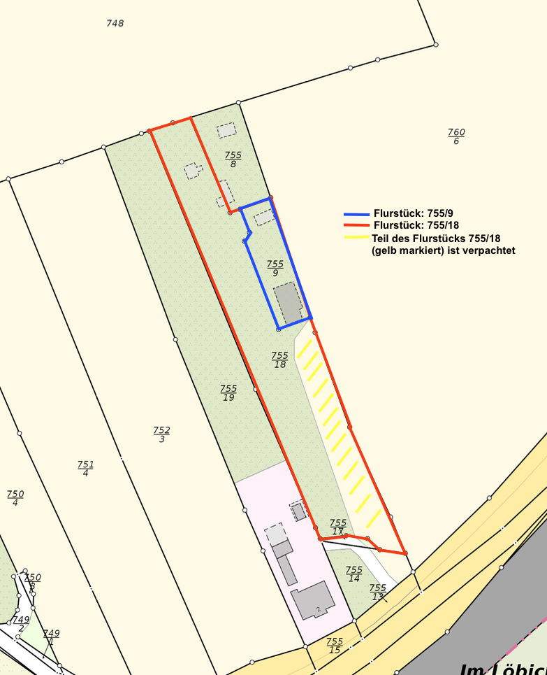 Immobilienangebot - Weida - Grundstücke - Freizeitparadies mit Bungalow & Sonnenterrasse, Streuobstwiese und verpachteter Ackerfläche