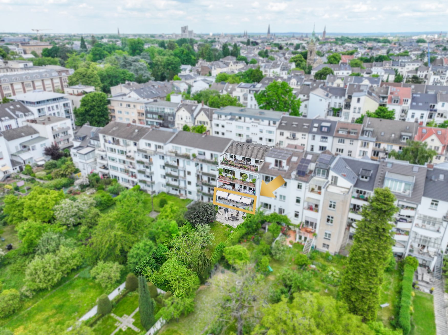 Immobilienangebot - Bonn - Alle - Gepflegte 4-Zimmer-Wohnung mit Sonnenloggia und Garage in bevorzugter Lage von Bonn - Poppelsdorf