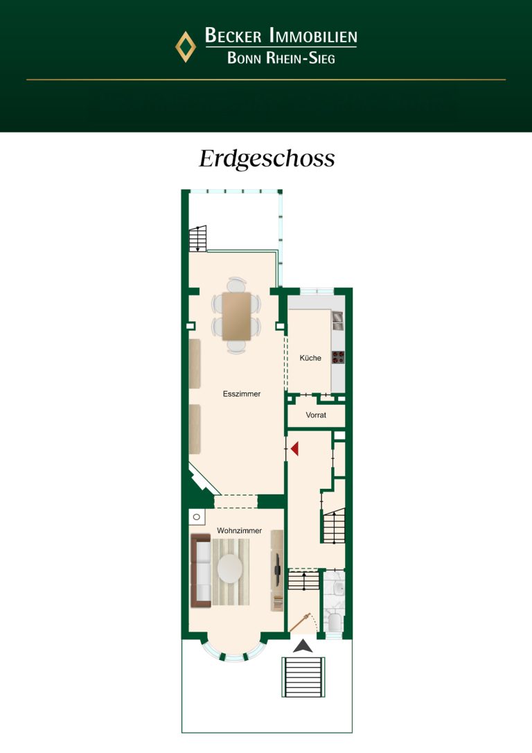 Immobilienangebot - Bonn - Alle - Feudale, denkmalgeschützte Gründerzeitvilla mit 2 Garagen in bevorzugter Lage der Bonner Weststadt