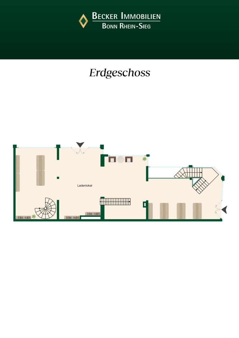 Immobilienangebot - Meckenheim - Alle - Langfristig vermietetes Ladenlokal mit 5 Stellplätzen in Top-Lage von Meckenheim mit hoher Rendite
