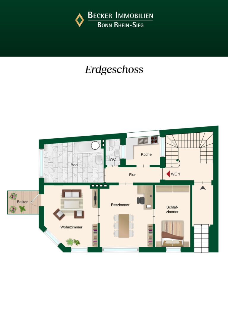 Immobilienangebot - Bonn / Südstadt - Alle - Vermietetes, denkmalgeschütztes Gründerzeithaus mit 3 Einheiten & Garage im Herzen der Südstadt