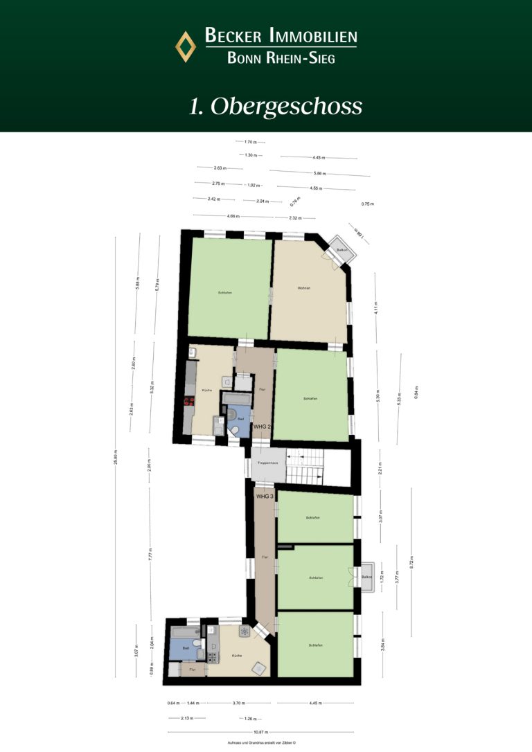 Immobilienangebot - Bonn / Südstadt - Alle - Modernisiertes Wohn-/Geschäftshaus mit 11 Einheiten in unmittelbarer Rheinnähe der Bonner Südstadt