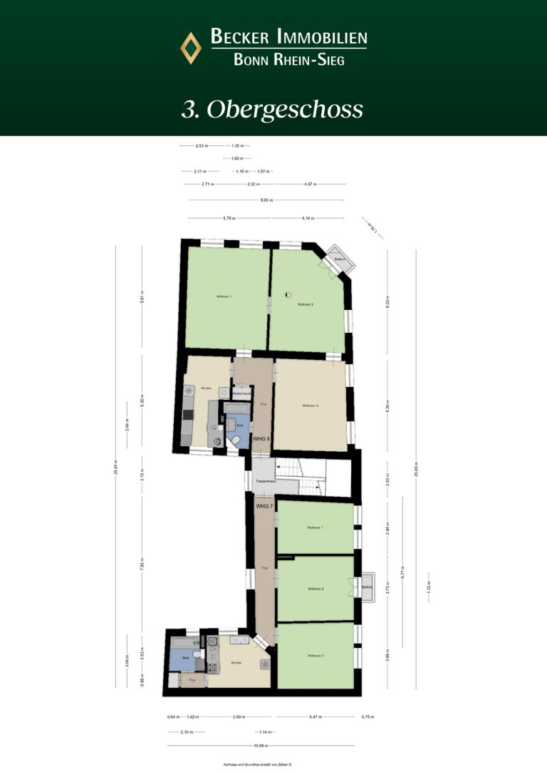 Immobilienangebot - Bonn / Südstadt - Alle - Modernisiertes Wohn-/Geschäftshaus mit 11 Einheiten in unmittelbarer Rheinnähe der Bonner Südstadt