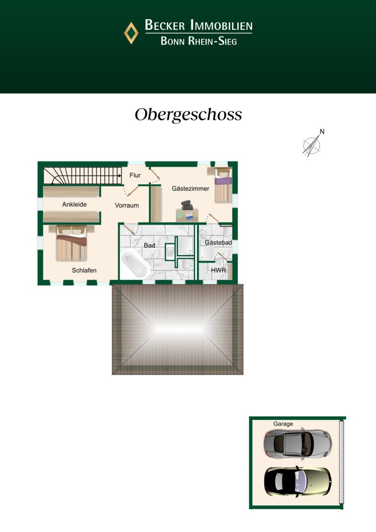 Immobilienangebot - Bad Honnef - Alle - Exklusive Villa mit Einliegerwohnung/Büro & Doppelgarage auf traumhaftem Grundstück in Rhöndorf