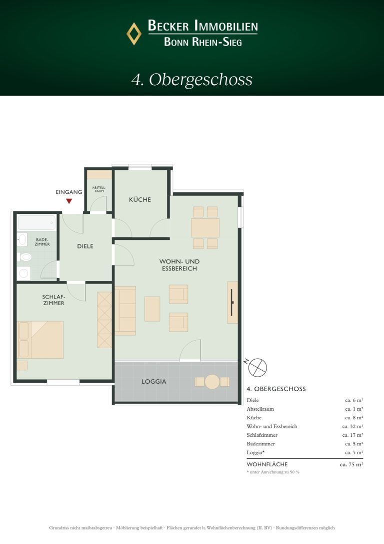 Immobilienangebot - Köln - Alle - Renovierte 2-Zimmer-Wohnung mit Loggia und Aufzug am Waldrand von Köln-Dellbrück