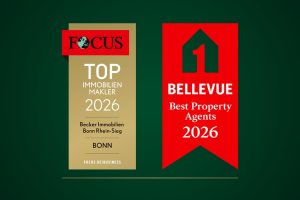 Auszeichnungen 2026: FOCUS TOP Immobilienmakler Bonn und BELLEVUE Best Property Agents – Becker Immobilien Bonn Rhein-Sieg