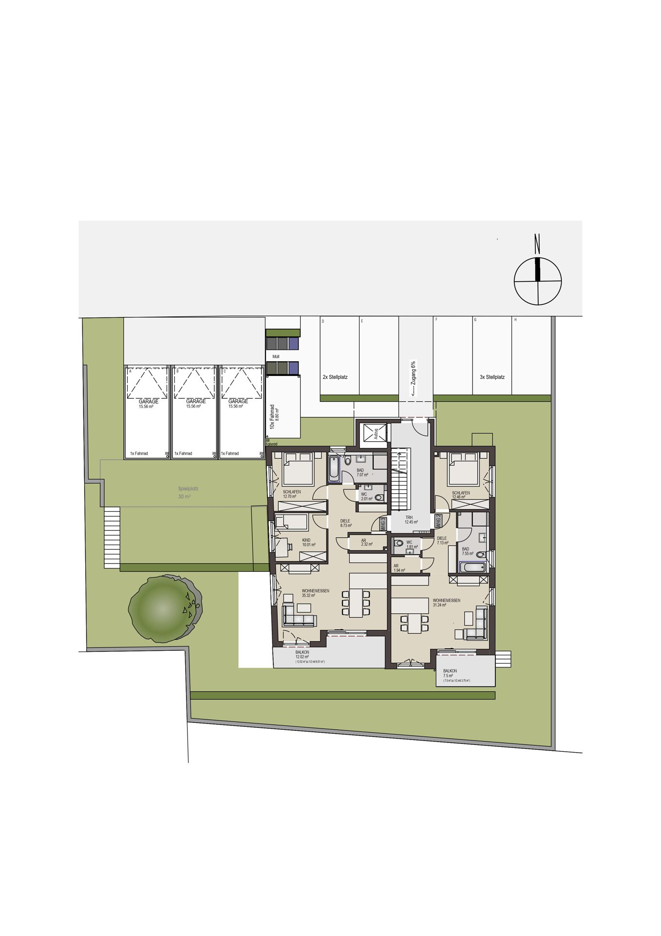 Immobilienangebot - Albstadt-Pfeffingen - Alle - Traumhafter Fernblick, sonnige Dachterrasse, Ankleide, 2 vollwertige Bäder, € 100.000 zu 1,00% Zins!