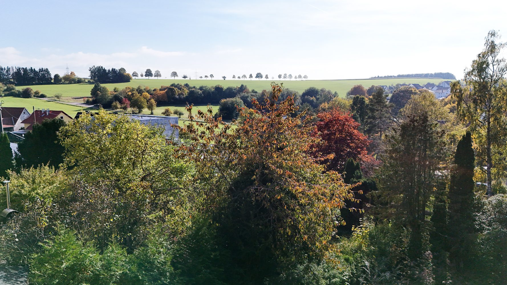 Ausblick vom Balkon Immobilienangebot - Villingen-Schwenningen - Alle - Großzügig & idyllisch Wohnen mit Fernblick: Bevorzugte Lage, Terrasse, Balkon, Garage, bezugsfrei!