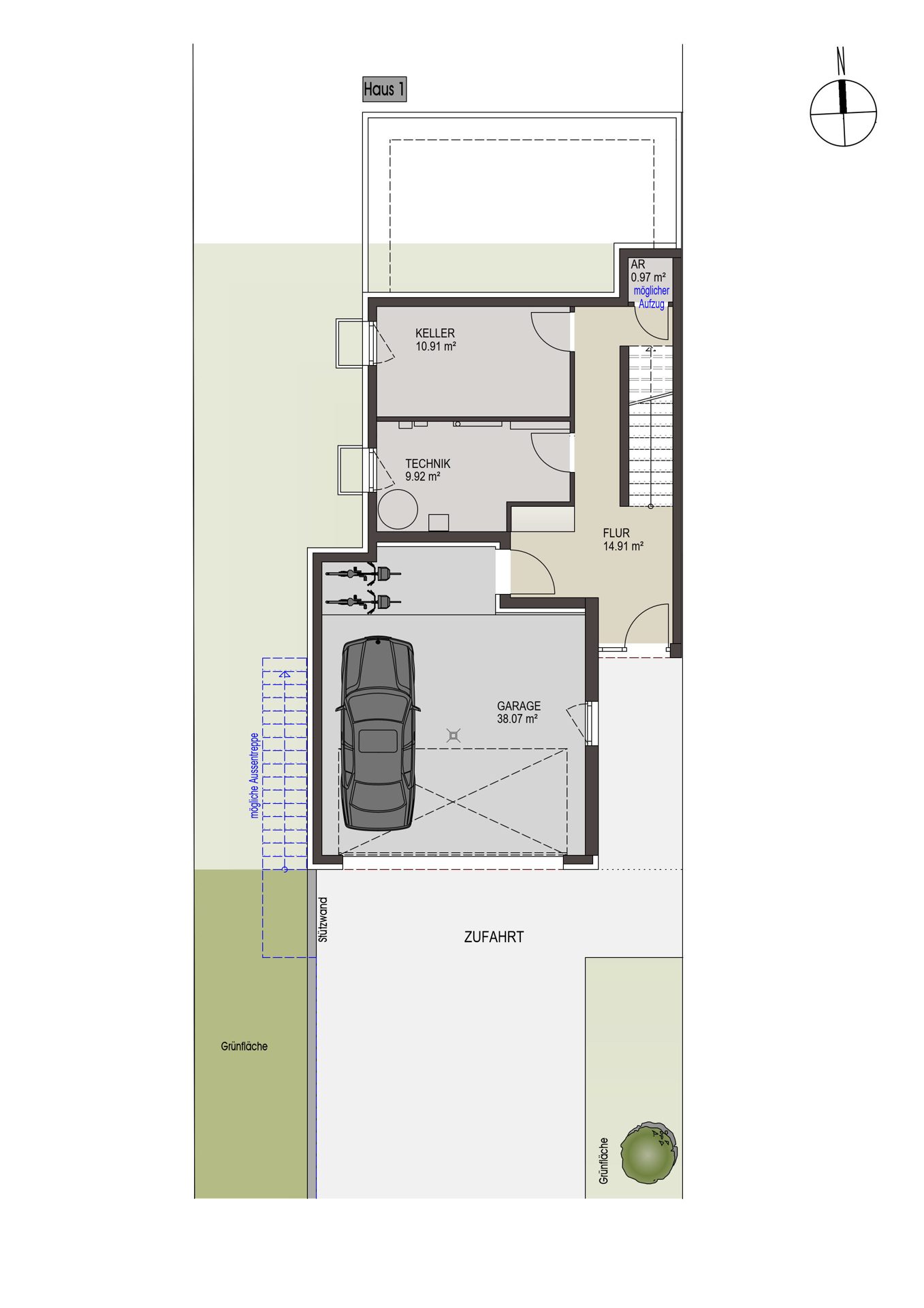 Immobilienangebot - Albstadt-Ebingen - Alle - Terrassenhaus in Bestlage mit Fernblick, großer Südterrasse, Doppelgarage & 2 Bädern - KfW 55!