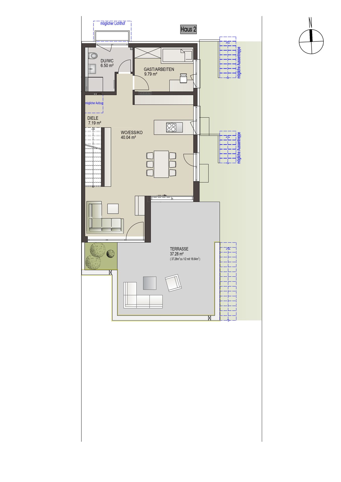 Immobilienangebot - Albstadt-Ebingen - Alle - Terrassenhaus in Bestlage mit Fernblick, großer Südterrasse, Doppelgarage & 2 Bädern - KfW 55!