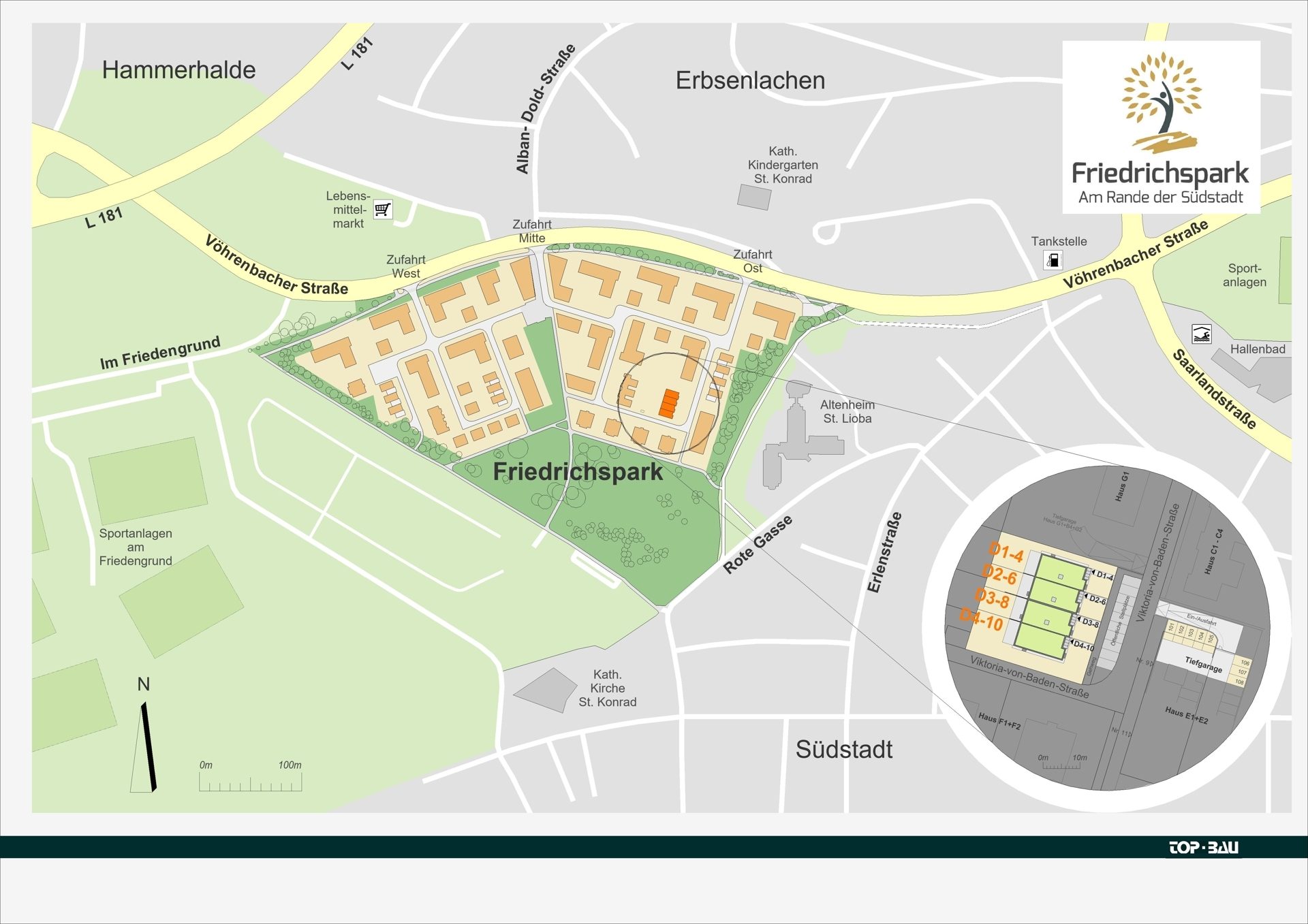 Immobilienangebot - Villingen-Schwenningen - Alle - Bestlage im Friedrichspark – großer Wohnbereich, Kaminofen, Tageslichtbad, Sonnenterrasse & KfW 55!