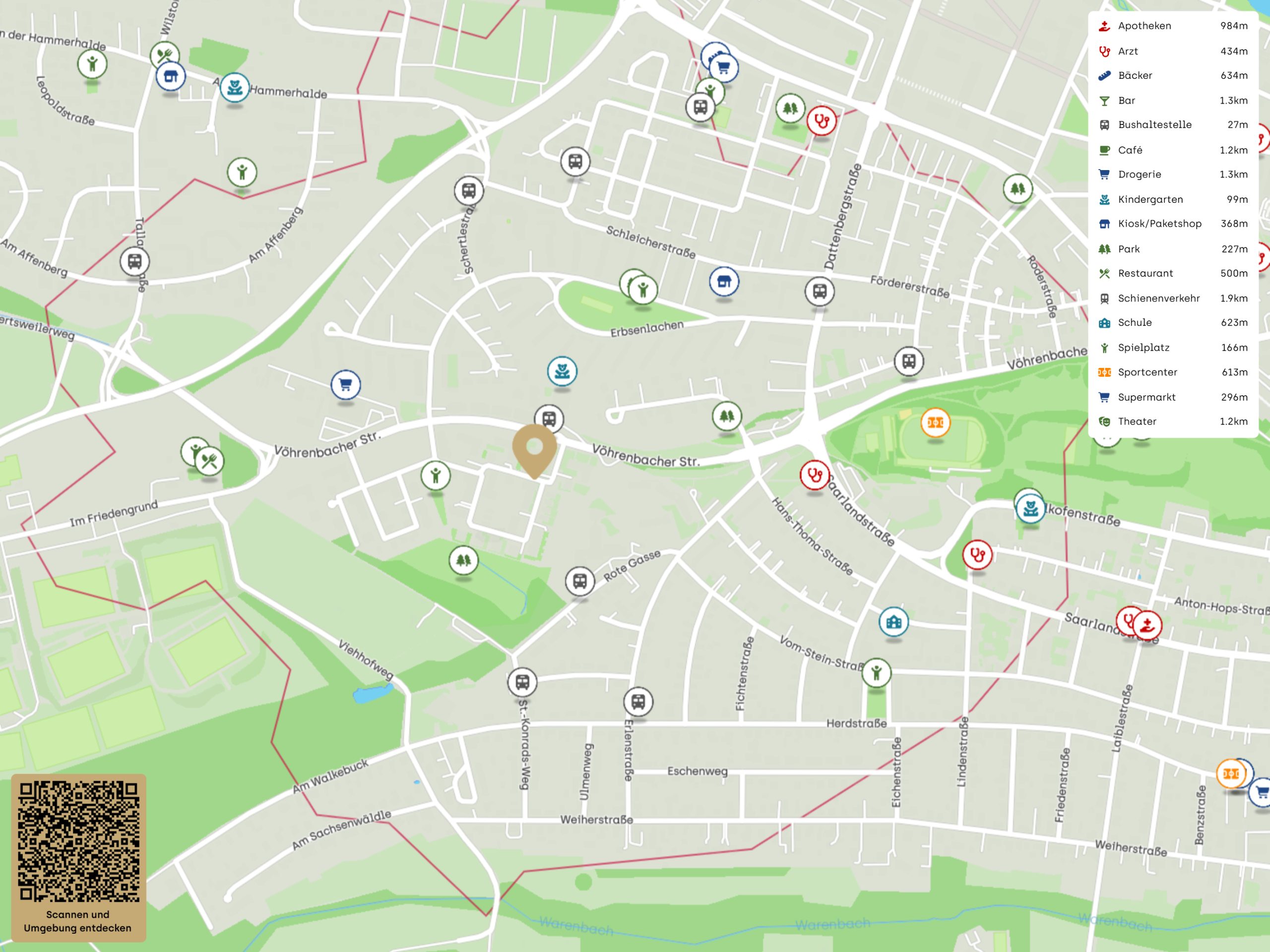 Immobilienangebot - Villingen-Schwenningen - Alle - Bevorzugte Lage im Friedrichspark: Großer SW-Balkon, 2 Tageslichtbäder, EBK., attraktiv vermietet!