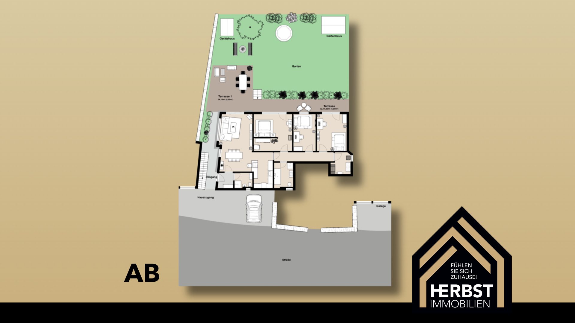 Immobilienangebot - Brigachtal / Klengen - Alle - Wohnen wie im eigenen Haus - Modernisierte Gartenwohnung mit Wohnkomfort