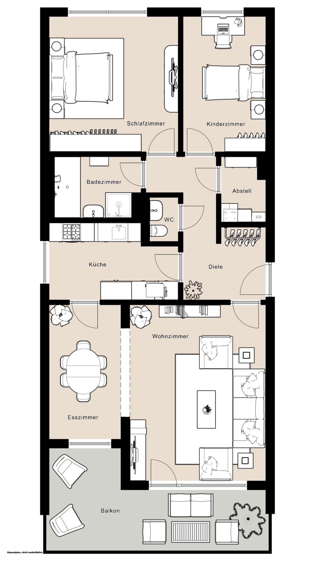 Immobilienangebot - Villingen-Schwenningen - Alle - Bevorzugte Lage, großer Wohnbereich,  sonniger SW-Balkon, TG-Platz, neue Heizung, sofort bezugsfrei!