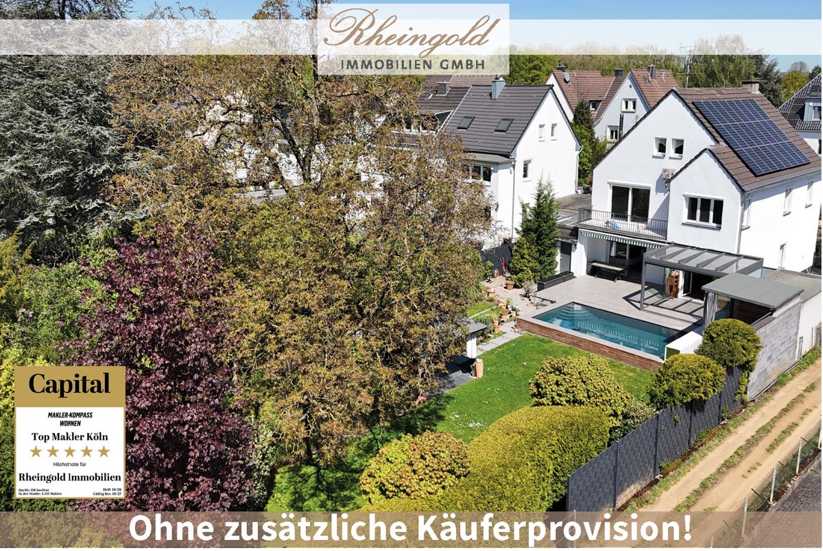 Immobilienangebot - Köln / Holweide - Häuser - Familiengerechtes Wohnen. Zukunftsfähig & Flexibel: Generationenwohnen mit 2 Garagen, Solar und Pool
