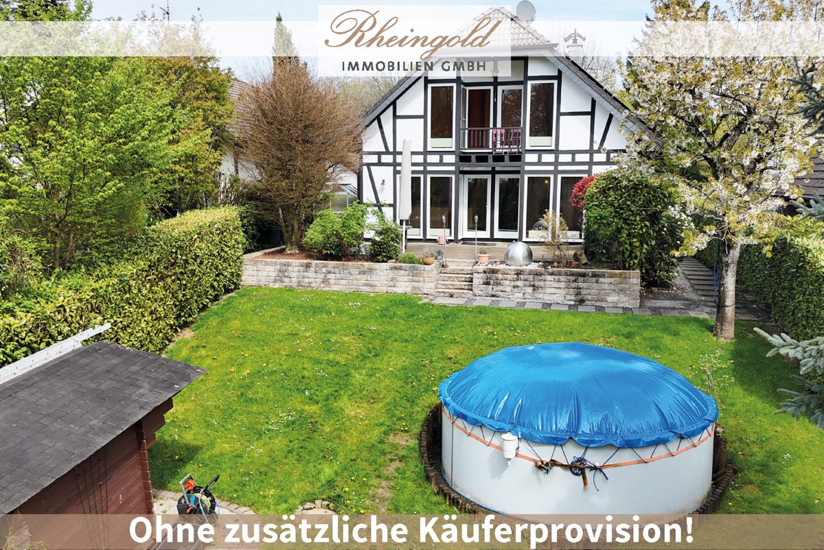 Immobilienangebot - Bergisch Gladbach - Häuser - Am Landschaftsschutzgebiet: Große Fenster & viel Licht: Platz für die Familie, mit Einliegerwohnung