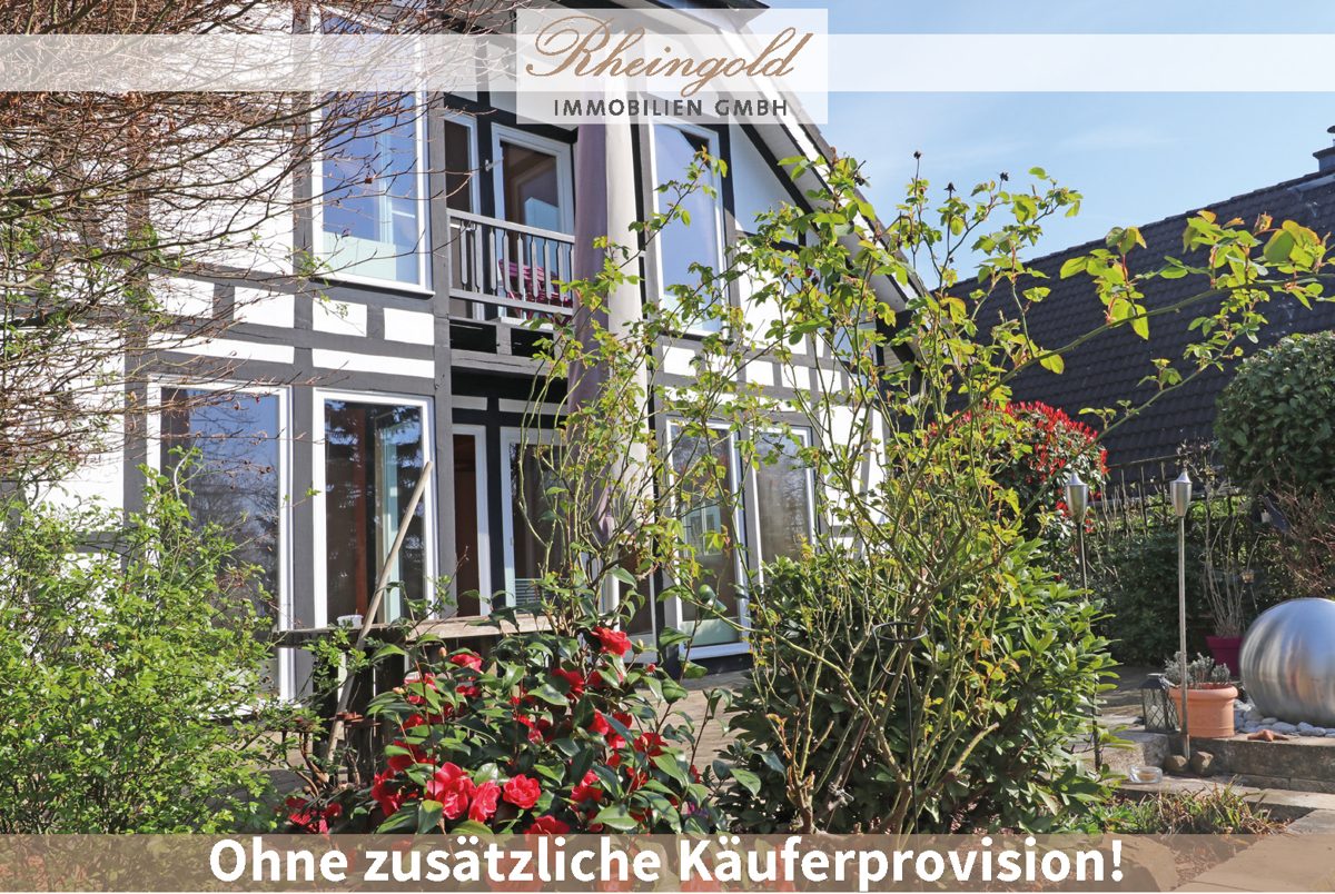 Immobilienangebot - Bergisch Gladbach - Häuser - Am Landschaftsschutzgebiet: Große Fenster & viel Licht: Platz für die Familie, mit Einliegerwohnung