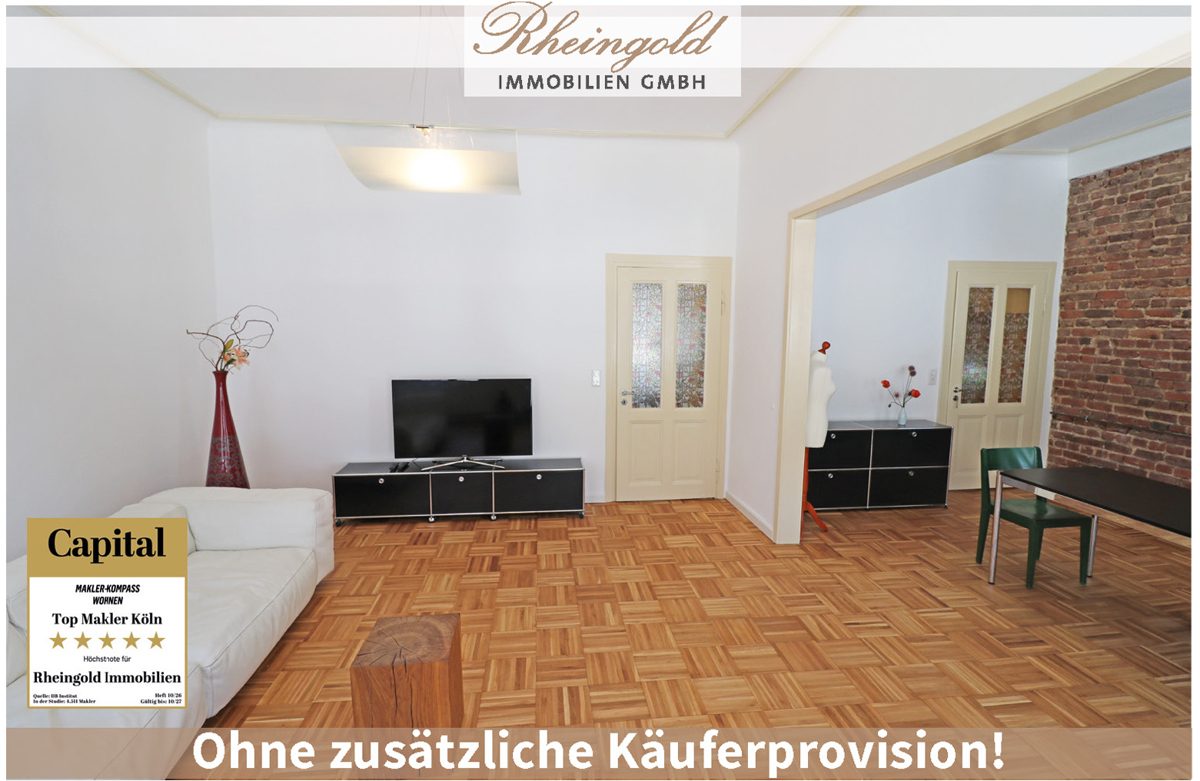 Immobilienangebot - Köln - Wohnungen - Neustadt-Süd Rarität: 4 Zi, Ruhige Schlafbereiche, Balkon; Mitten im Leben, einzugsbereit, bezugsfr.