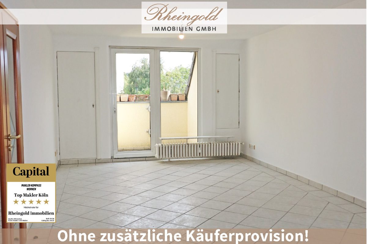 Immobilienangebot - Köln - Wohnungen - Griechenmarktviertel: Urbanes Wohnen im Dachgeschoss mit Loggia – keine Nachbarn über Ihnen!