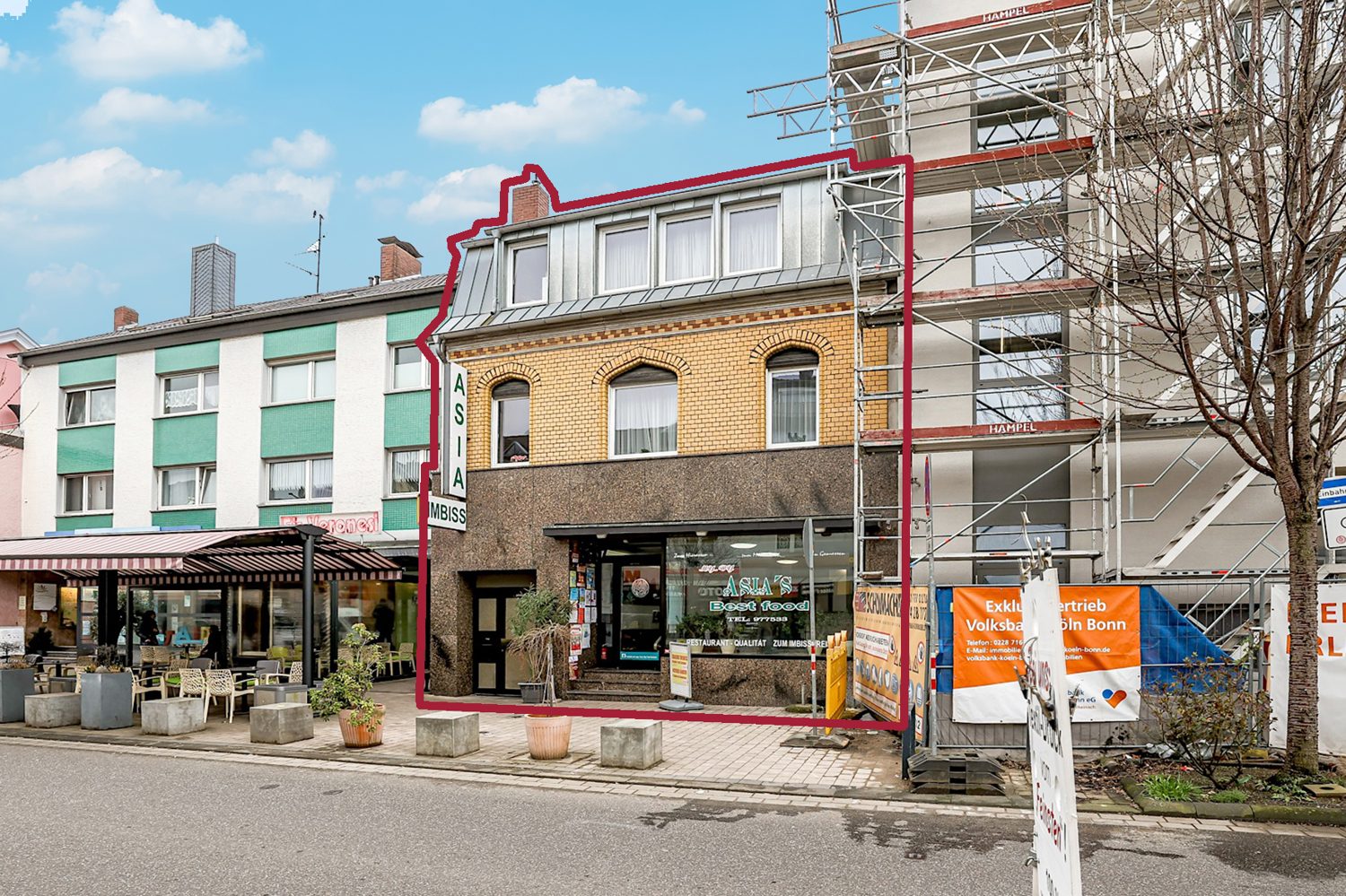 Gütelhöfer Immobilien - Immobilienangebot - Bornheim - Alle - Viele Möglichkeiten! 905m² Grundstück Königstraße/Servatiusweg mit multifunktionalem Gebäudeensemble