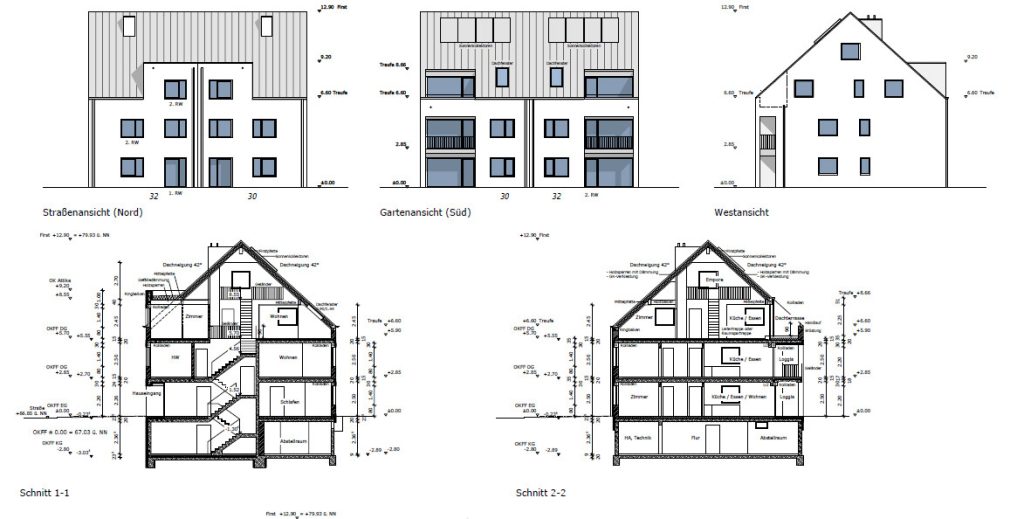 Immobilienangebot - Brühl - Grundstücke - Baugrundstück mit Baugenehmigung  -  Doppelhaushälfte  -  Ruhige Feldrandlage