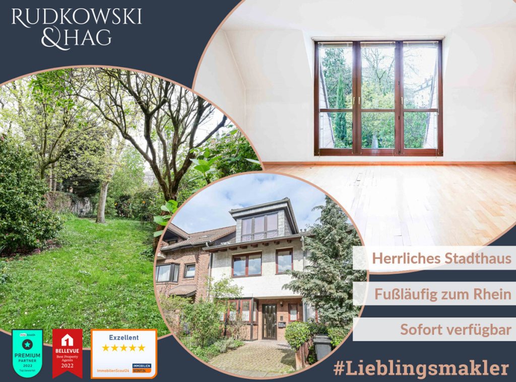 Immobilienangebot - Köln / Bayenthal - Alle - Südstadtidyll mit eigenem Garten  -  Platz für die ganze Familie  -  Fernwärme optional