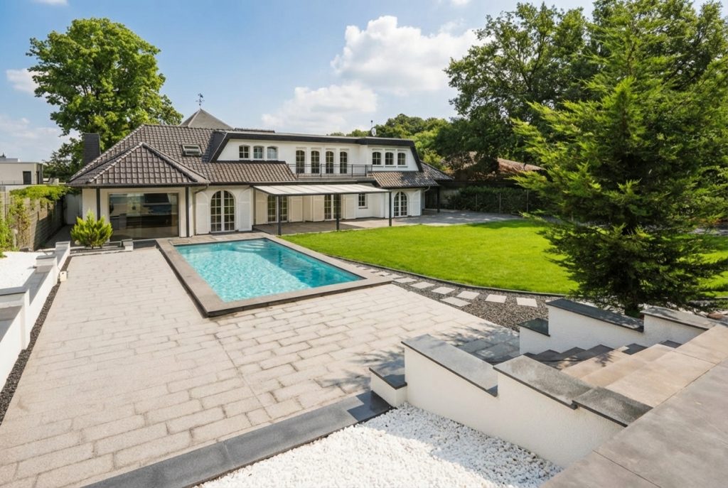 Immobilienangebot - Frechen / Königsdorf - Alle - Herrschaftliches Landhausanwesen  -  Kaminzimmer  -  Grünanlage