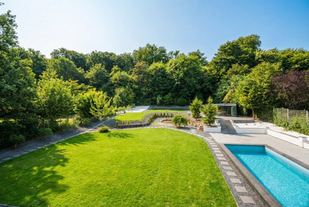 Immobilienangebot - Frechen / Königsdorf - Alle - Herrschaftliches Landhausanwesen  -  Kaminzimmer  -  Grünanlage