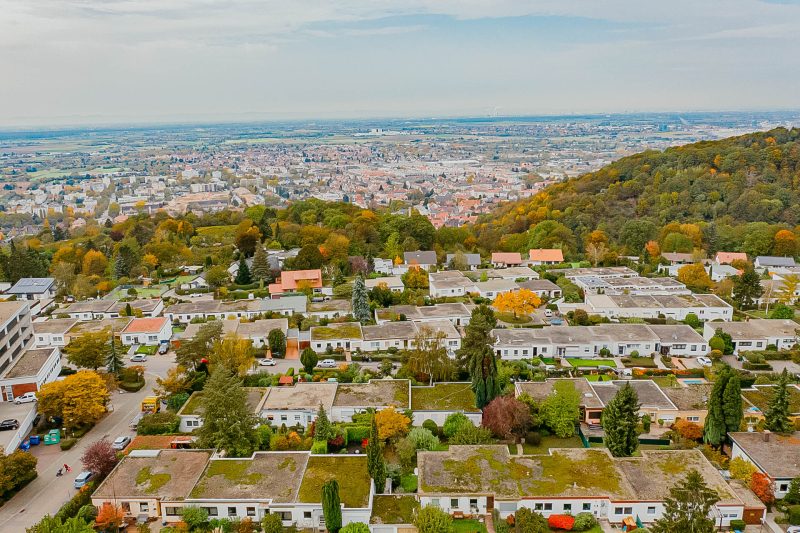 Panoramablick vom Stadtteil Heidelberg-Boxberg auf die Stadt Heidelberg