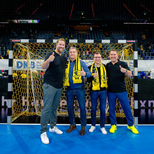Krebs Immobilien und die Rhein-Neckar Löwen in der Handballhalle