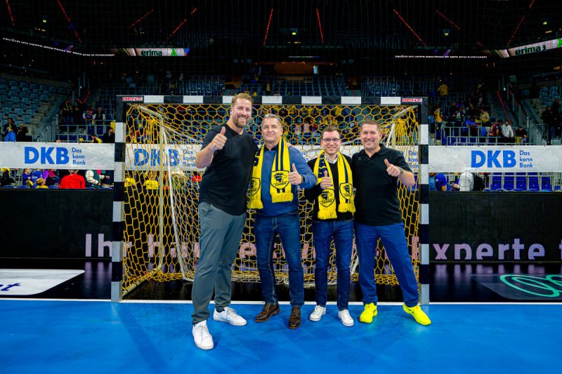 Krebs Immobilien und die Rhein-Neckar Löwen in der Handballhalle