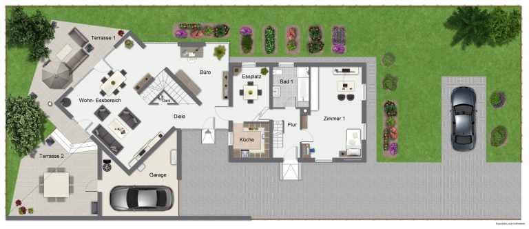 Immobilienangebot - Walldorf - Alle - Außergewöhnliches Anwesen mit Traumgarten und architektonisch ausgefallenem Anbau in Walldorf