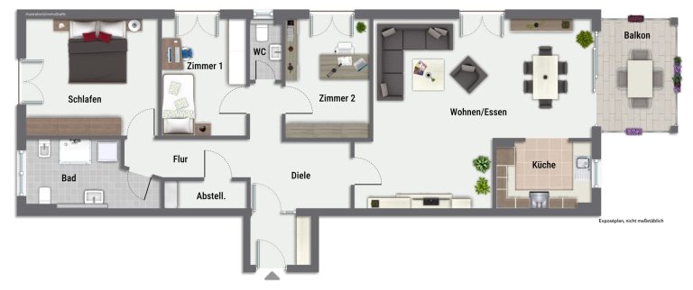 Immobilienangebot - Sandhausen - Alle - Sandhausen: Barrierefreie 4-Zimmer-Wohnung im 2. OG mit komfortabler Ausstattung