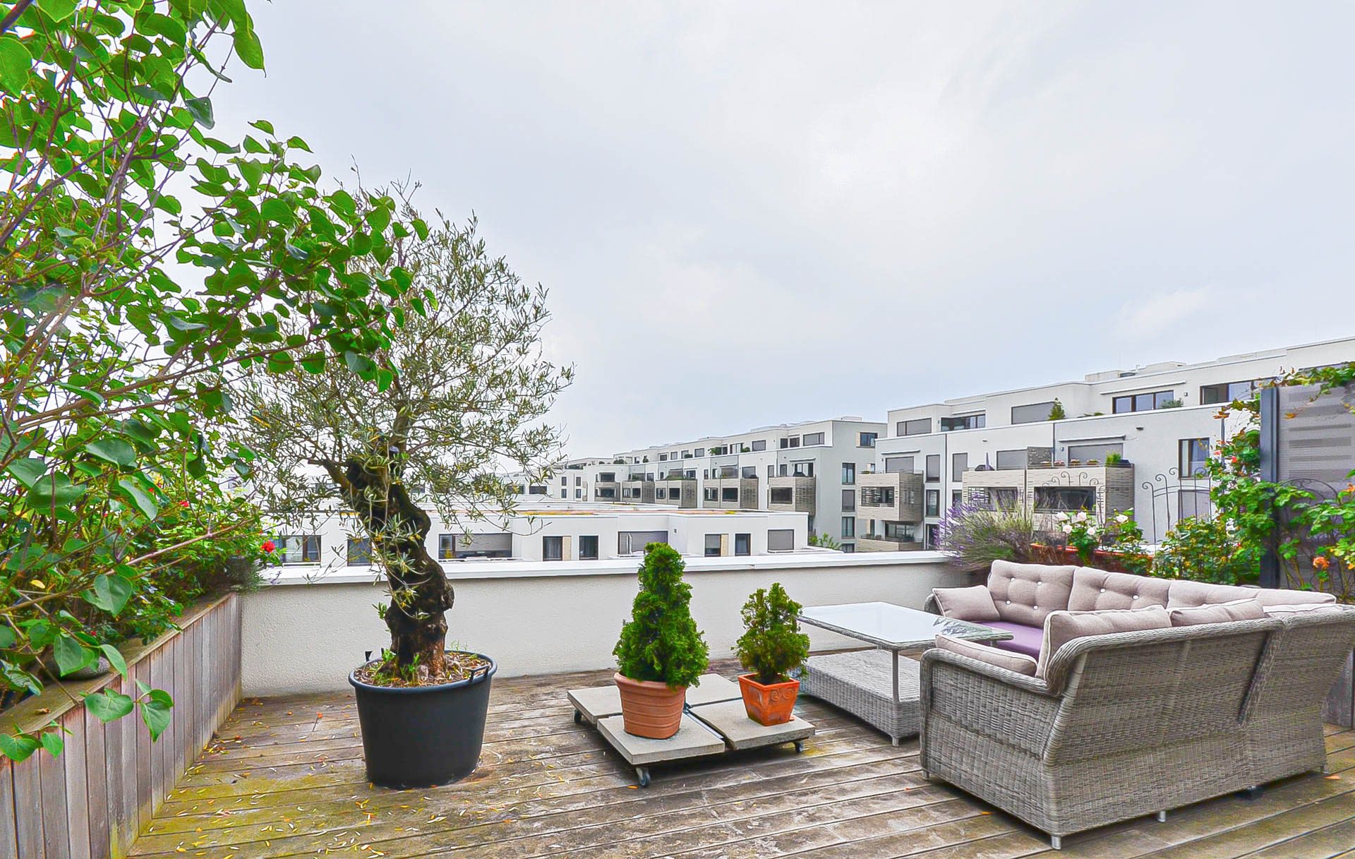 Immobilienangebot - Heidelberg - Alle - Attraktive Crossover-Wohnung mit TG-Stellplatz, Balkon, Atrium und Dachterrasse im Reihenhausstil