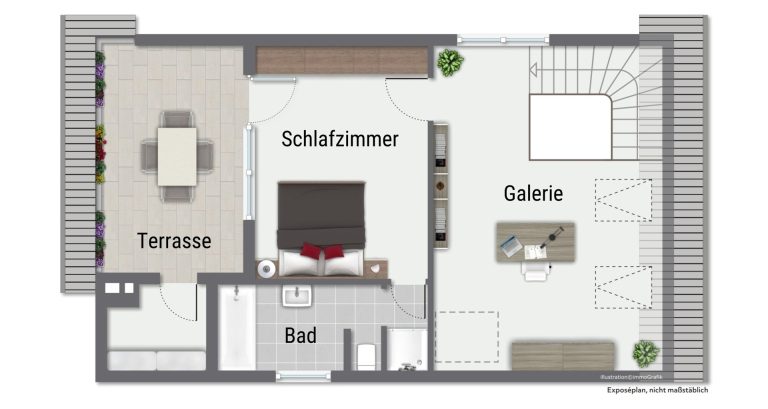 Immobilienangebot - Schriesheim - Alle - Großzügige Maisonette-Wohnung mit
Kamin, Balkon & Dachterrasse im Zentrum Schriesheims