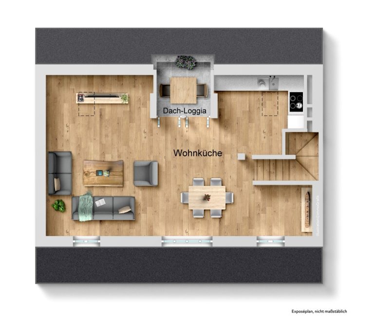 Immobilienangebot - Heidelberg - Alle - Erstbezug nach Kernsanierung: 4,5-Zimmer-Maisonettewohnung mit Dach-Loggia in begehrter Wohnlage