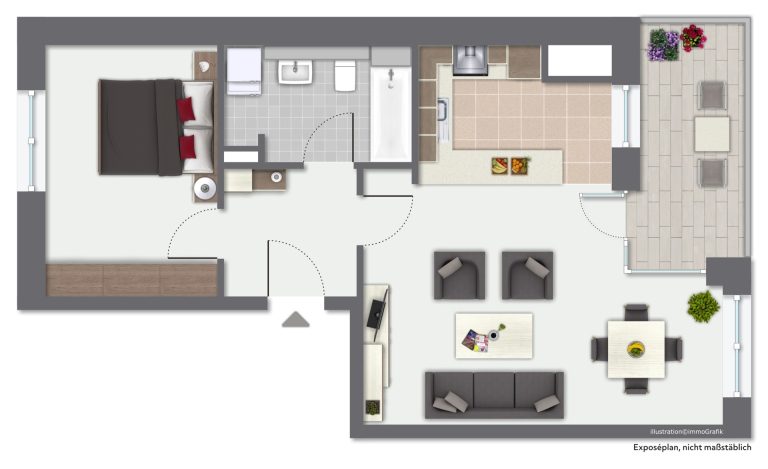 Immobilienangebot - Heidelberg - Alle - Attraktive Zweizimmerwohnung mit Balkon in der Bahnstadt nahe der Promenade