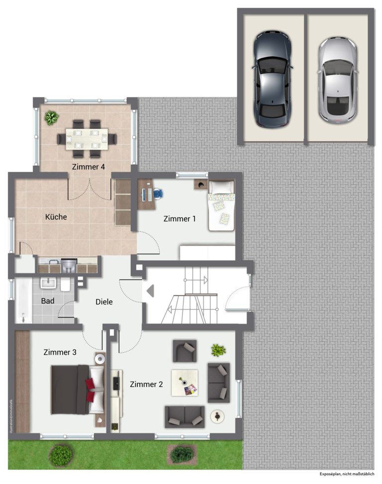Immobilienangebot - Mannheim - Alle - Zweifamilienhaus mit ausgebautem Dach im Dornröschenschlaf