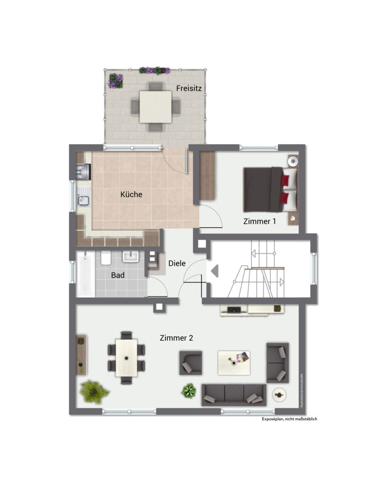 Immobilienangebot - Mannheim - Alle - Zweifamilienhaus mit ausgebautem Dach im Dornröschenschlaf