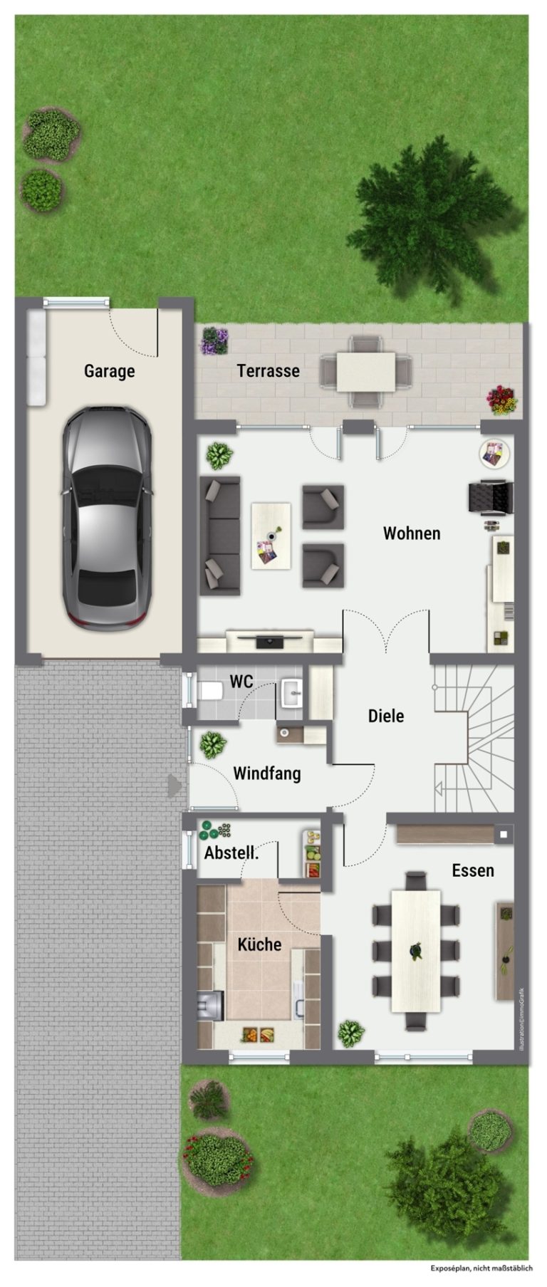 Immobilienangebot - Hockenheim - Alle - Erbpachtanwesen in Hockenheim: Doppelhaushälfte mit Garten, Garage und Gestaltungspotenzial