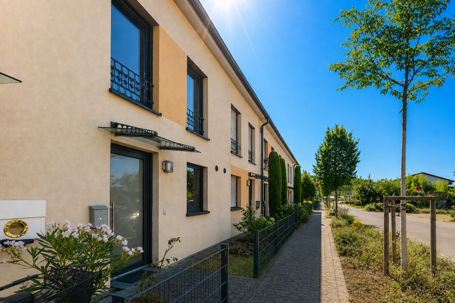 Immobilienangebot - Weinheim - Alle - Sofort einziehen in Weinheim: Renoviertes Reihenhaus mit 5 Zimmern, Garten & zwei Stellplätzen