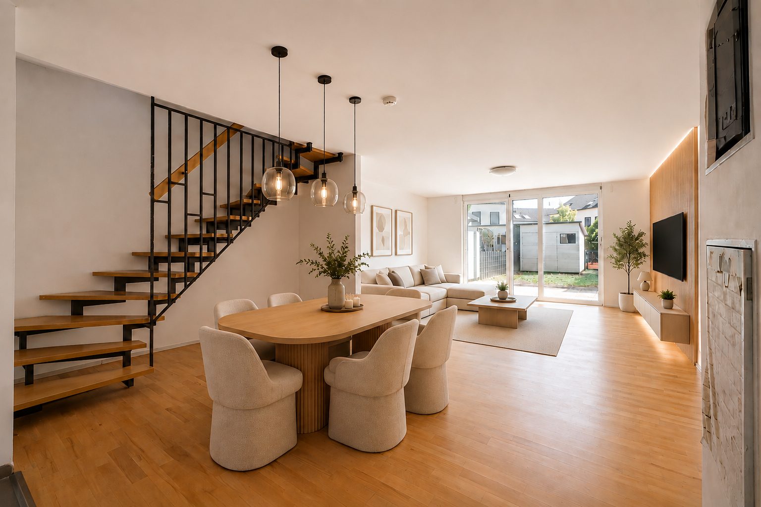 Immobilienangebot - Weinheim - Alle - Sofort einziehen in Weinheim: Renoviertes Reihenhaus mit 5 Zimmern, Garten & zwei Stellplätzen