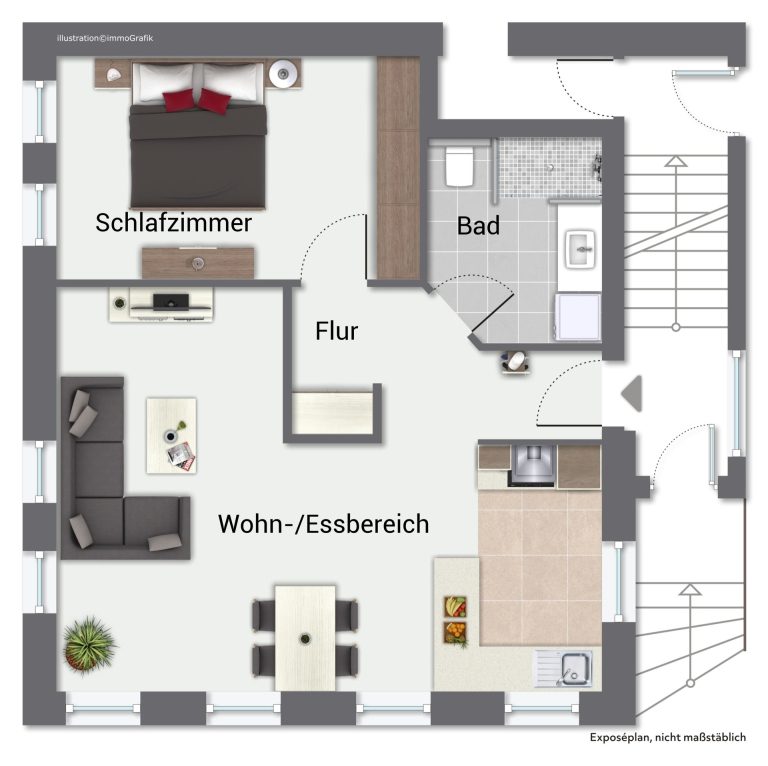 Immobilienangebot - Dossenheim - Alle - Vermietete 2-Zimmer-Wohnung im historischen "Löwen"