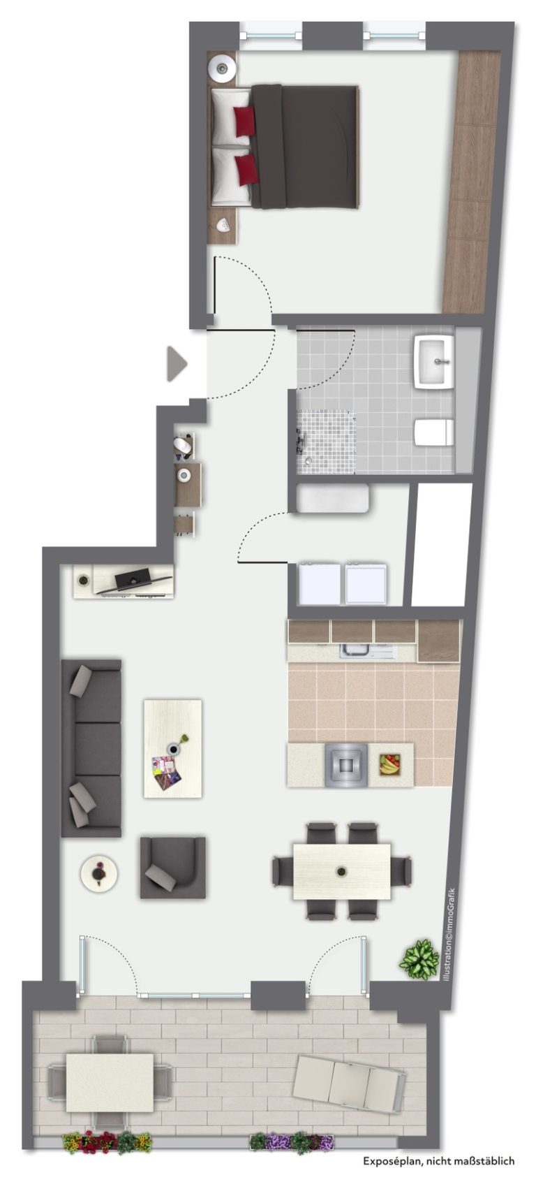 Immobilienangebot - Heidelberg - Alle - Gemütliche Zweizimmerwohnung in der Bahnstadt