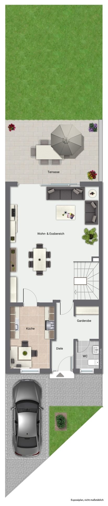 Immobilienangebot - Heidelberg / Wieblingen - Alle - Ideal für Familien: Großzügiges Reihenmittelhaus in ruhiger Lage von Heidelberg-Wieblingen