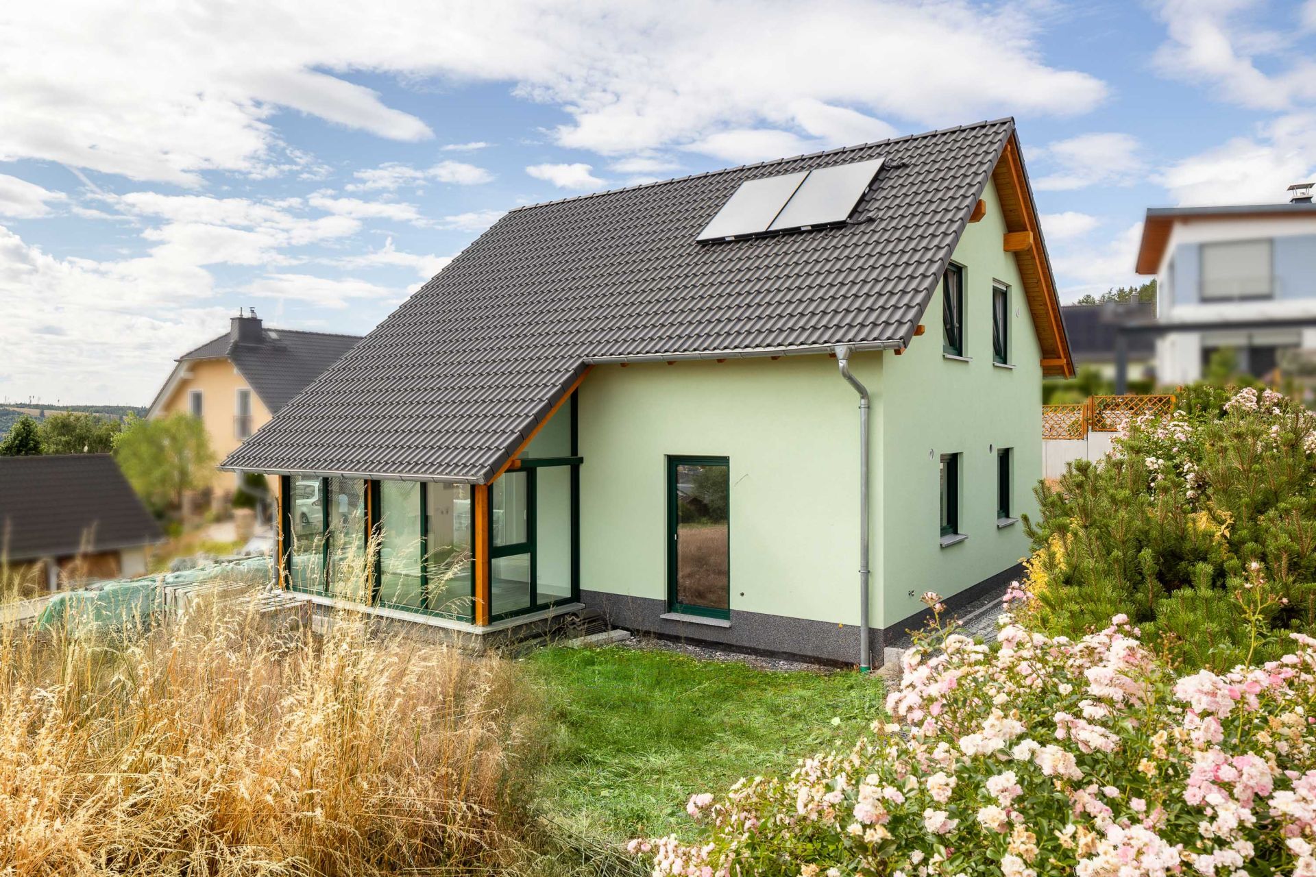 Immobilienangebot - Saalburg-Ebersdorf - Häuser - Gelegenheit: Neubau Erstbezug, Fußbodenheizung